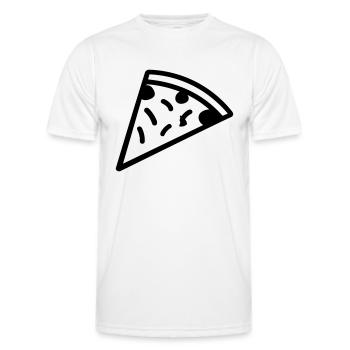 Pizza slice - Men's Functional T-Shirt - white - Front - AI Model Male 178 dark (178cm)