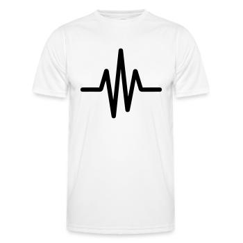 Puls, Herzschlag - Männer Funktions-T-Shirt - Weiß - Vorne - AI Model Male 178 dark (178cm)