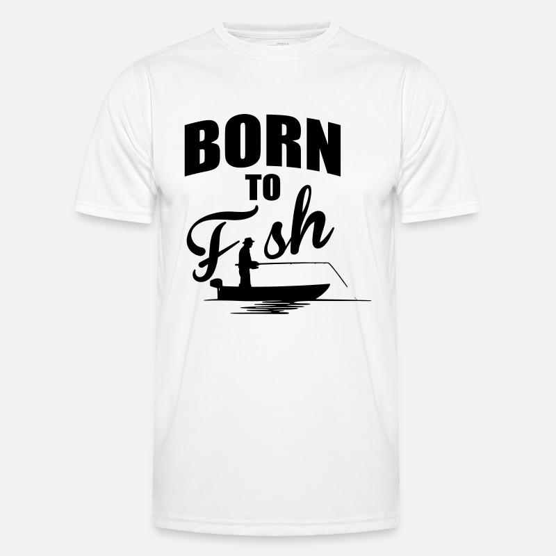 Born to fish Männer Funktions-T-Shirt