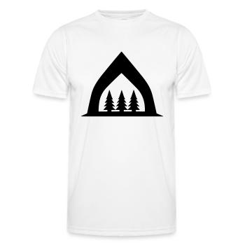 Camping tente - T-shirt sport Homme - blanc - Devant - AI Model Male 178 dark (178cm)