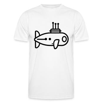 bateau Sous-marin - T-shirt sport Homme - blanc - Devant - AI Model Male 178 dark (178cm)