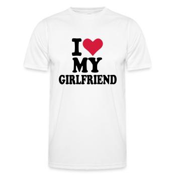 Girlfriend - Men's Functional T-Shirt - white - Front - AI Model Male 178 dark (178cm)