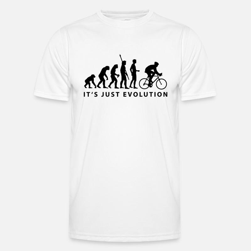evolution_radfahrer_b - Men's Functional T-Shirt - white