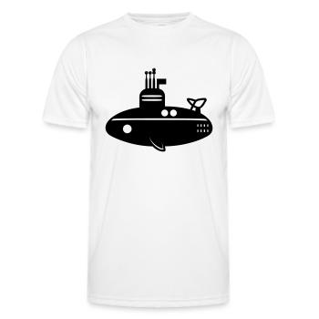 bateau Sous-marin - T-shirt sport Homme - blanc - Devant - AI Model Male 178 dark (178cm)