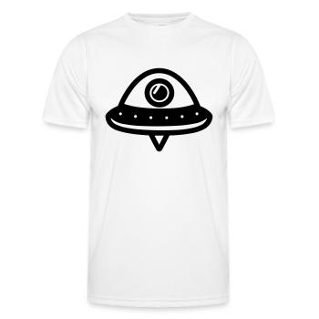 fliegende Untertasse - Männer Funktions-T-Shirt - Weiß - Vorne - AI Model Male 178 dark (178cm)