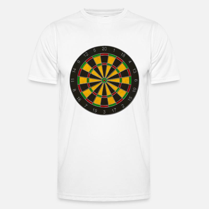 DARTscheibe / DARTboard - Männer Funktions-T-Shirt - Weiß