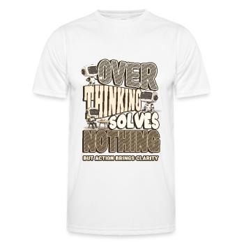 Trop réfléchir - T-shirt sport Homme - blanc - Devant - AI Model Male 178 dark (178cm)