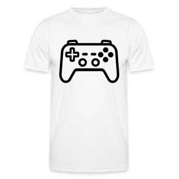 Video game controller - Men's Functional T-Shirt - white - Front - AI Model Male 178 dark (178cm)