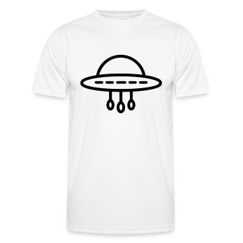 fliegende Untertasse - Männer Funktions-T-Shirt - Weiß - Vorne - AI Model Male 178 dark (178cm)