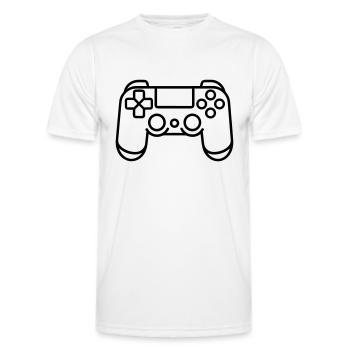 Video games controller - Men's Functional T-Shirt - white - Front - AI Model Male 178 dark (178cm)