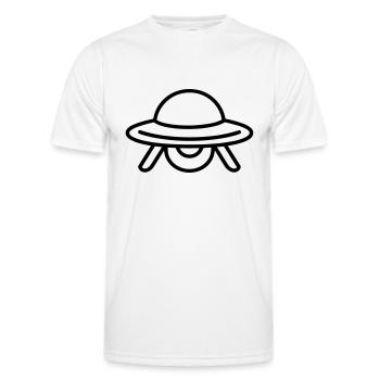 fliegende Untertasse - Männer Funktions-T-Shirt - Weiß - Vorne - AI Model Male 178 dark (178cm)