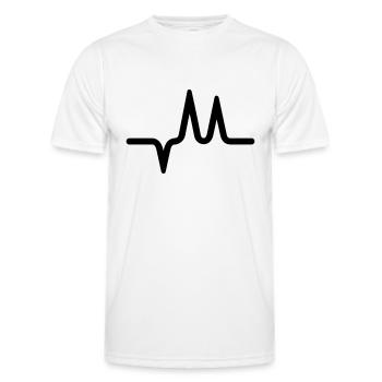 Pulse, heartbeat - Men's Functional T-Shirt - white - Front - AI Model Male 178 dark (178cm)