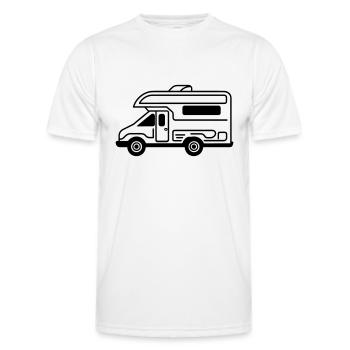 camping car - T-shirt sport Homme - blanc - Devant - AI Model Male 178 dark (178cm)