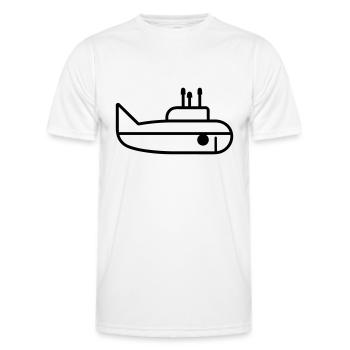 bateau Sous-marin - T-shirt sport Homme - blanc - Devant - AI Model Male 178 dark (178cm)