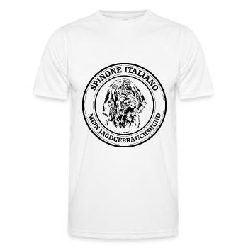SPINONE ITALIANO Jagdgebrauchshund Hunde Hund - Männer Funktions-T-Shirt - Weiß - Vorne - AI Model Male 178 dark (178cm)