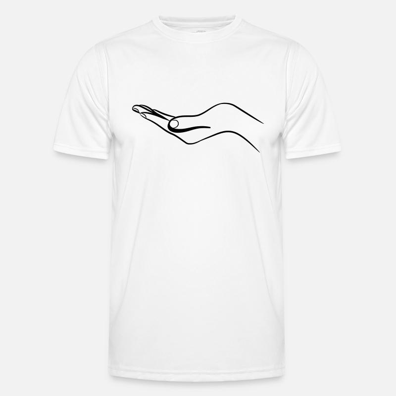 Get stop hand - Men's Functional T-Shirt - white