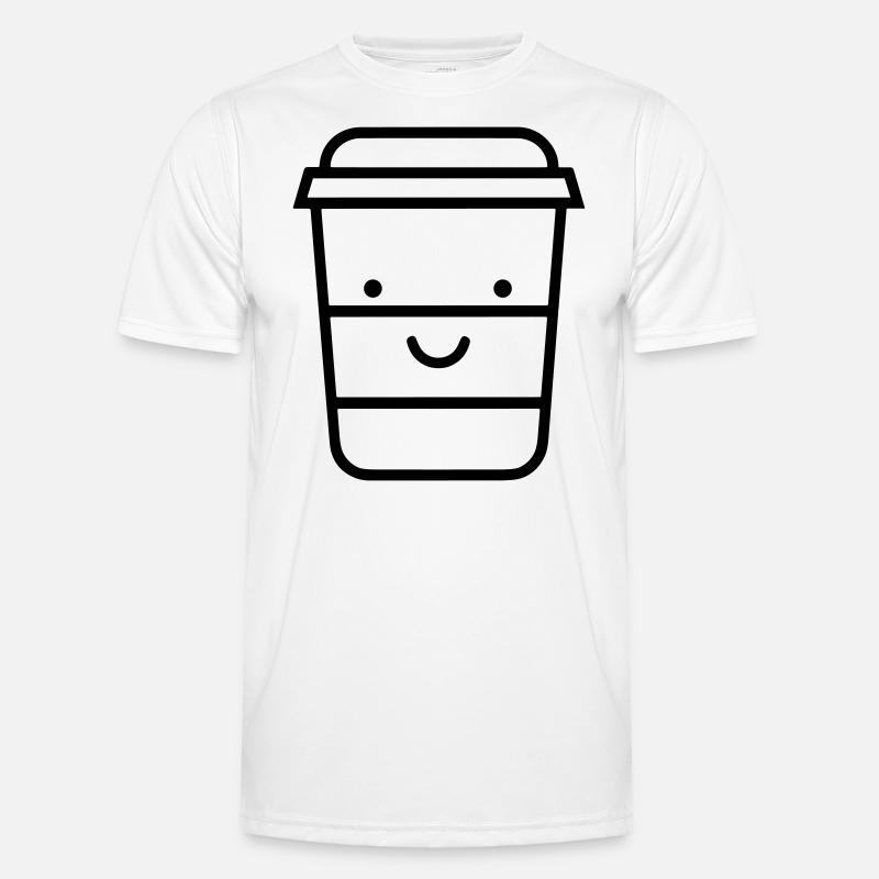 Kaffeebecher Männer Funktions-T-Shirt