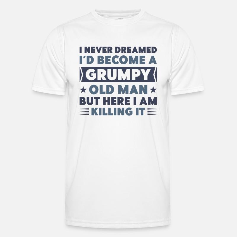 Grumpy Old Man - Men's Functional T-Shirt - white