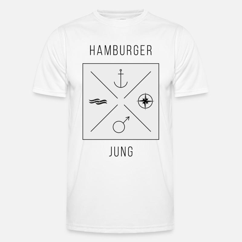 Hamburger Jung Männer Funktions-T-Shirt