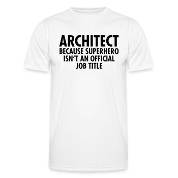Architect - Superhero - Männer Funktions-T-Shirt - Weiß - Vorne - AI Model Male 178 dark (178cm)
