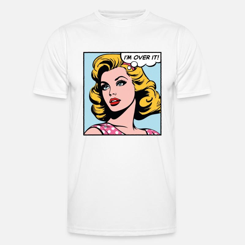 Ich bin drüber, Pop-Art-Mädchen Männer Funktions-T-Shirt