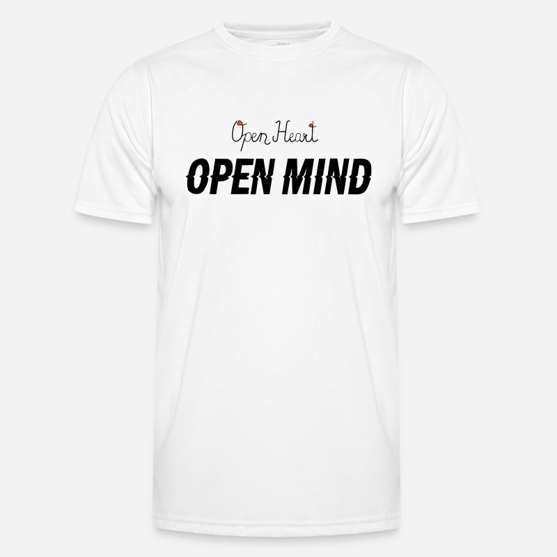 Open heart -Open mind - Men's Functional T-Shirt - white