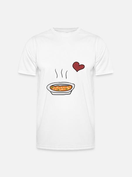 Essen Suppe - Männer Funktions-T-Shirt - Weiß