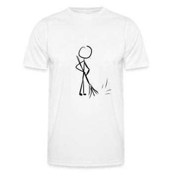 Cleaning Cleaner - Men's Functional T-Shirt - white - Front - AI Model Male 178 dark (178cm)