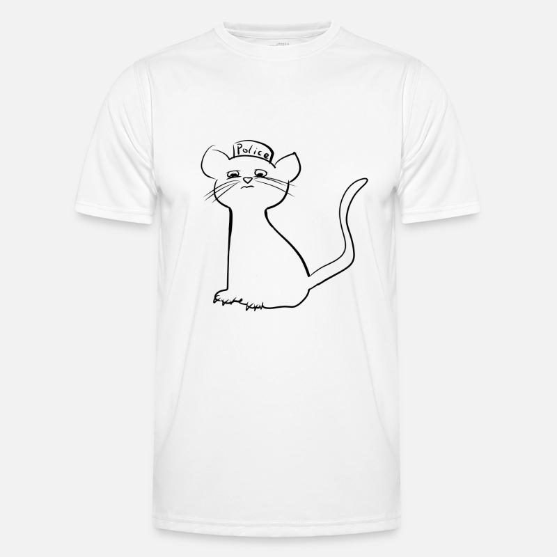 katze polizei Männer Funktions-T-Shirt