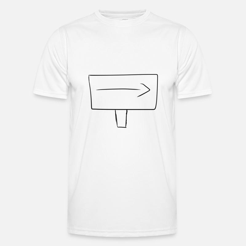bouclier fléché de direction T-shirt sport Homme