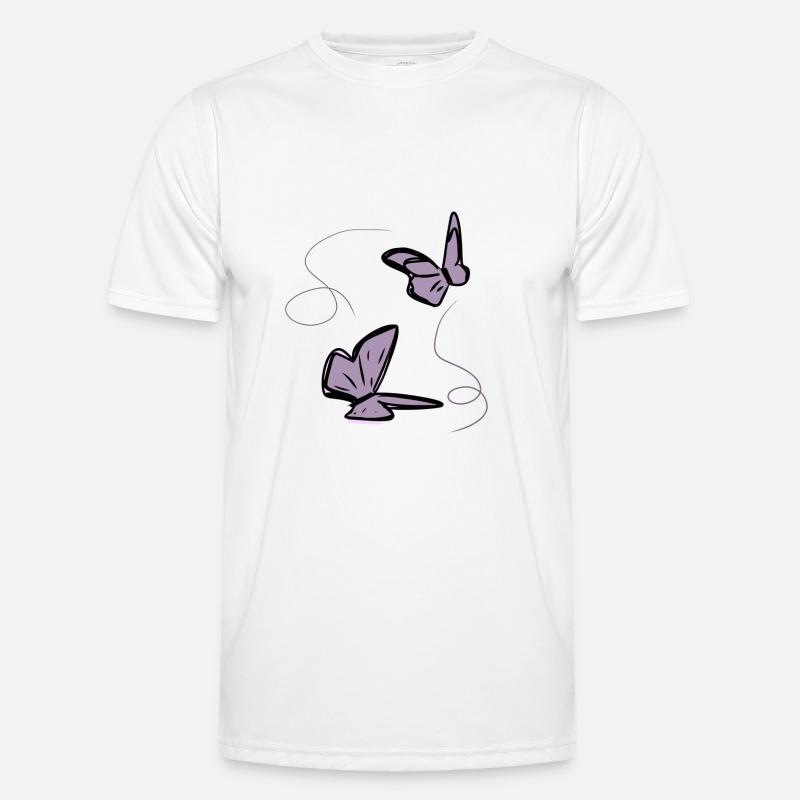 two butterflies butterfly thread Men's Functional T-Shirt