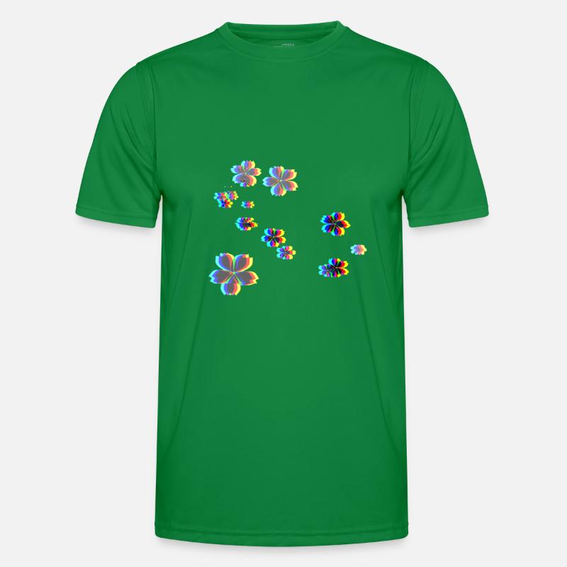 fleurs effet 3D symbole de fleur T-shirt sport Homme