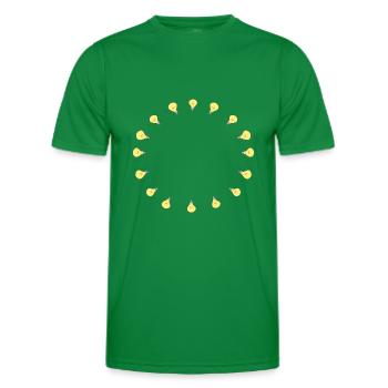 glühbirne kreis scheinen licht symbol - Männer Funktions-T-Shirt - Kelly Green - Vorne - AI Model Male 178 dark (178cm)