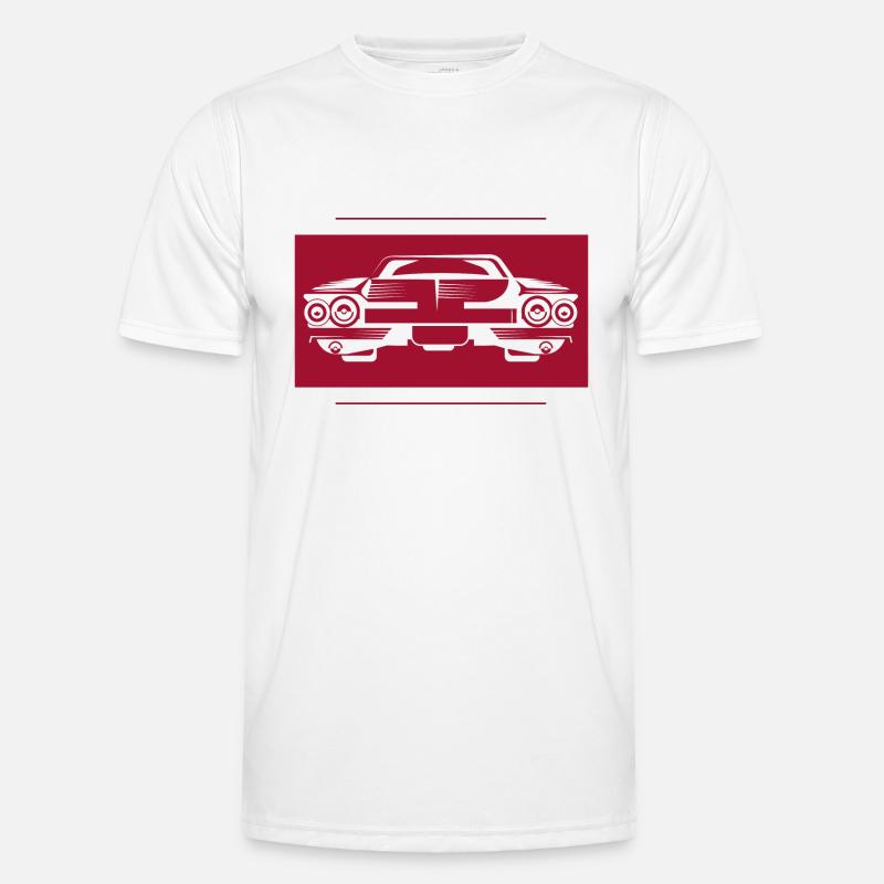 Auto - Cadillac - Oldtimer - Nostalgisch - Männer Funktions-T-Shirt - Weiß