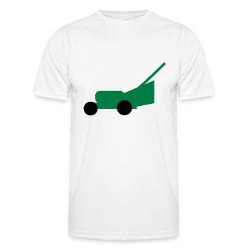 Tondeuses à gazon - T-shirt sport Homme - blanc - Devant - AI Model Male 178 dark (178cm)