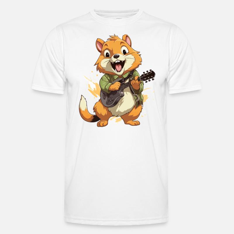 Harmonic Squirrel Serenade Men's Functional T-Shirt