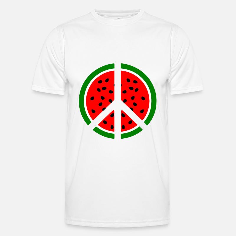 Signe de paix pastèque melon T-shirt sport Homme