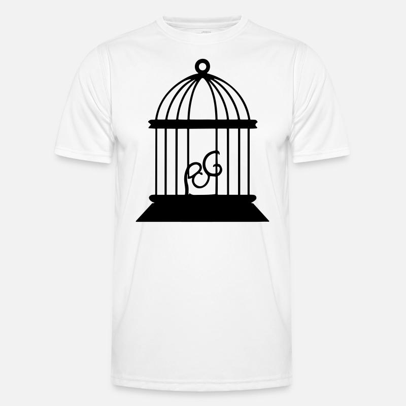 cage à oiseaux T-shirt sport Homme
