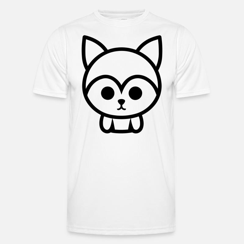 Fuchs - Männer Funktions-T-Shirt - Weiß