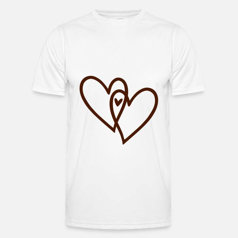 2 hearts plus 1 Men's Functional T-Shirt