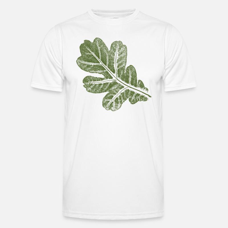 Oak Leaf - Leaf/ Oak Khaki - Men's Functional T-Shirt - white