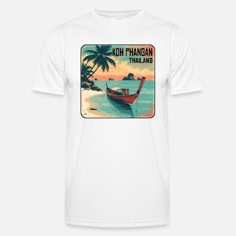 Koh Phangan, Thailand - Men's Functional T-Shirt - white