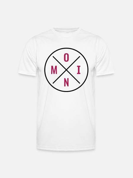 Moin Kreis Kreuz - Männer Funktions-T-Shirt - Weiß