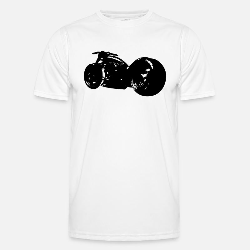 motorcycle big roue1 - Men's Functional T-Shirt - white