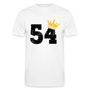 54 Crown 54th Birthday 54 years old - Men's Functional T-Shirt - white - Front - AI Model Male 178 dark (178cm)