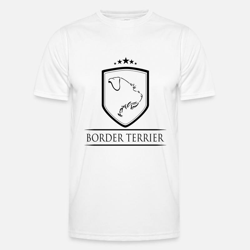 BORDER TERRIER WAPPEN Männer Funktions-T-Shirt
