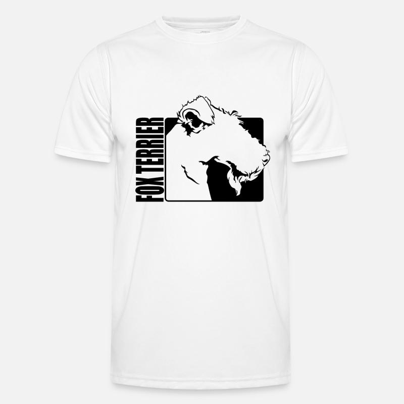 Fox Terrier Profil Hunde Hund Wilsigns Männer Funktions-T-Shirt