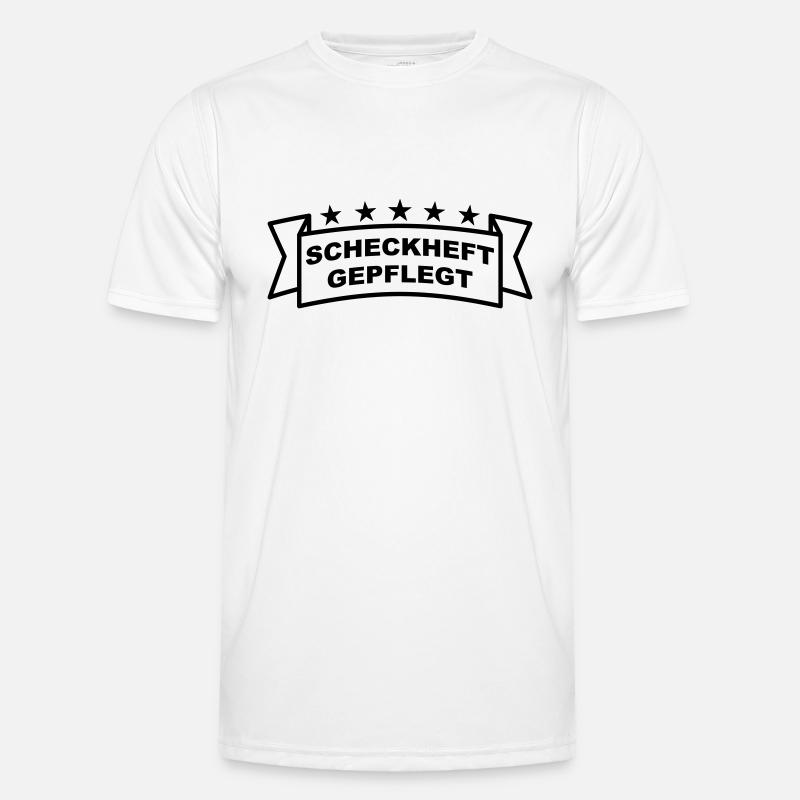 Scheckheftgepflegt Spruchband - Männer Funktions-T-Shirt - Weiß