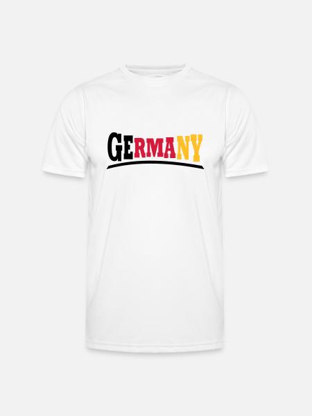 Germany - Männer Funktions-T-Shirt - Weiß