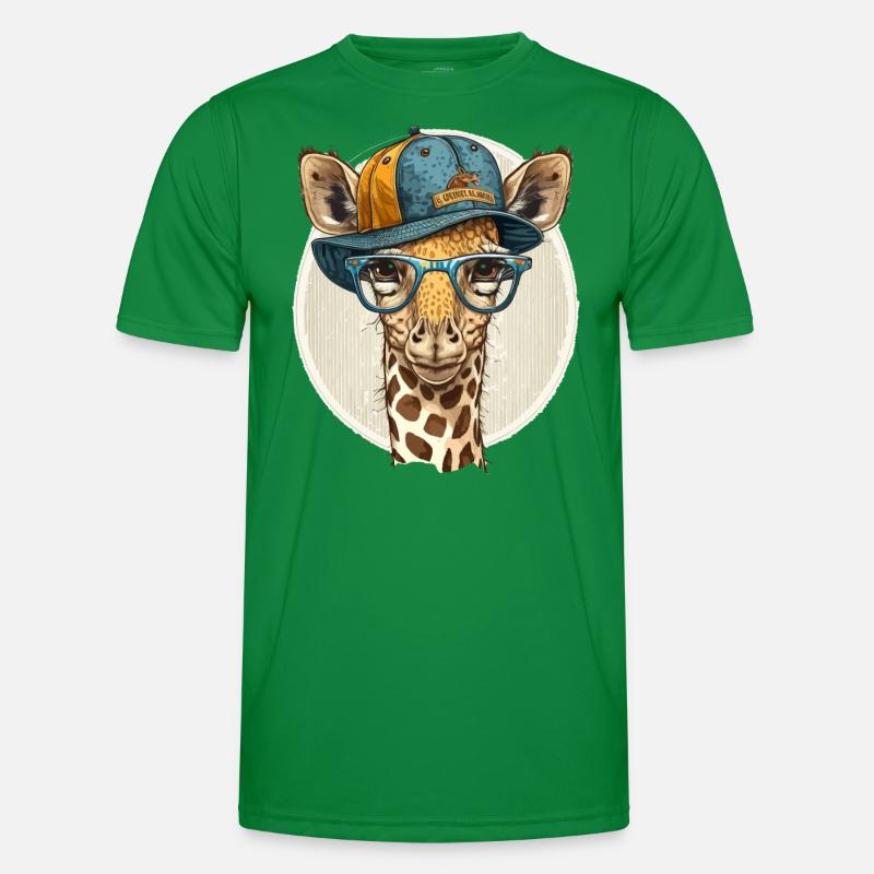 Modische Giraffe Männer Funktions-T-Shirt